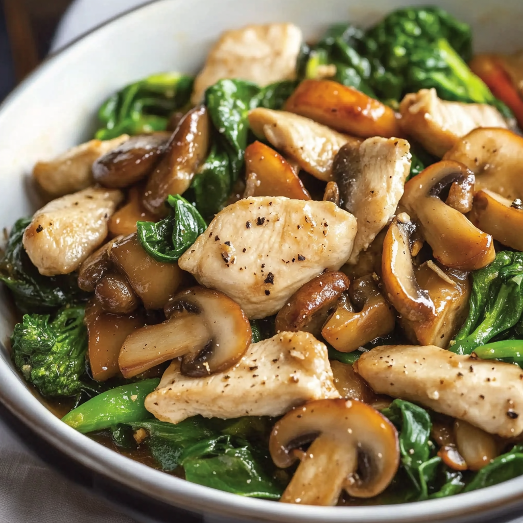 chicken mushroom stir-fry