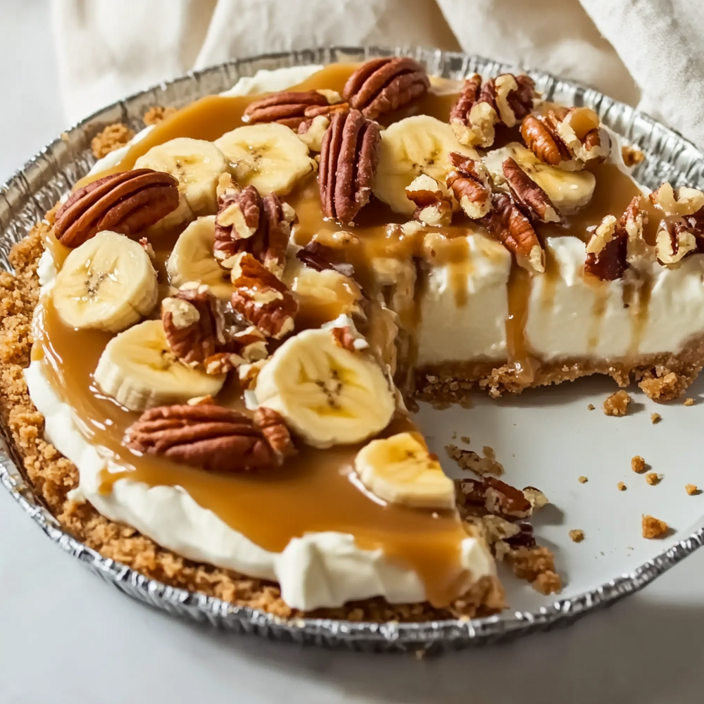 no-bake banana pie