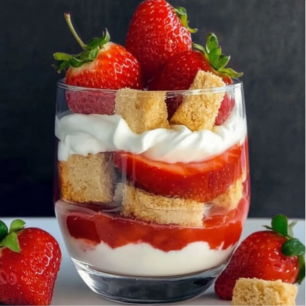 strawberry parfait dessert