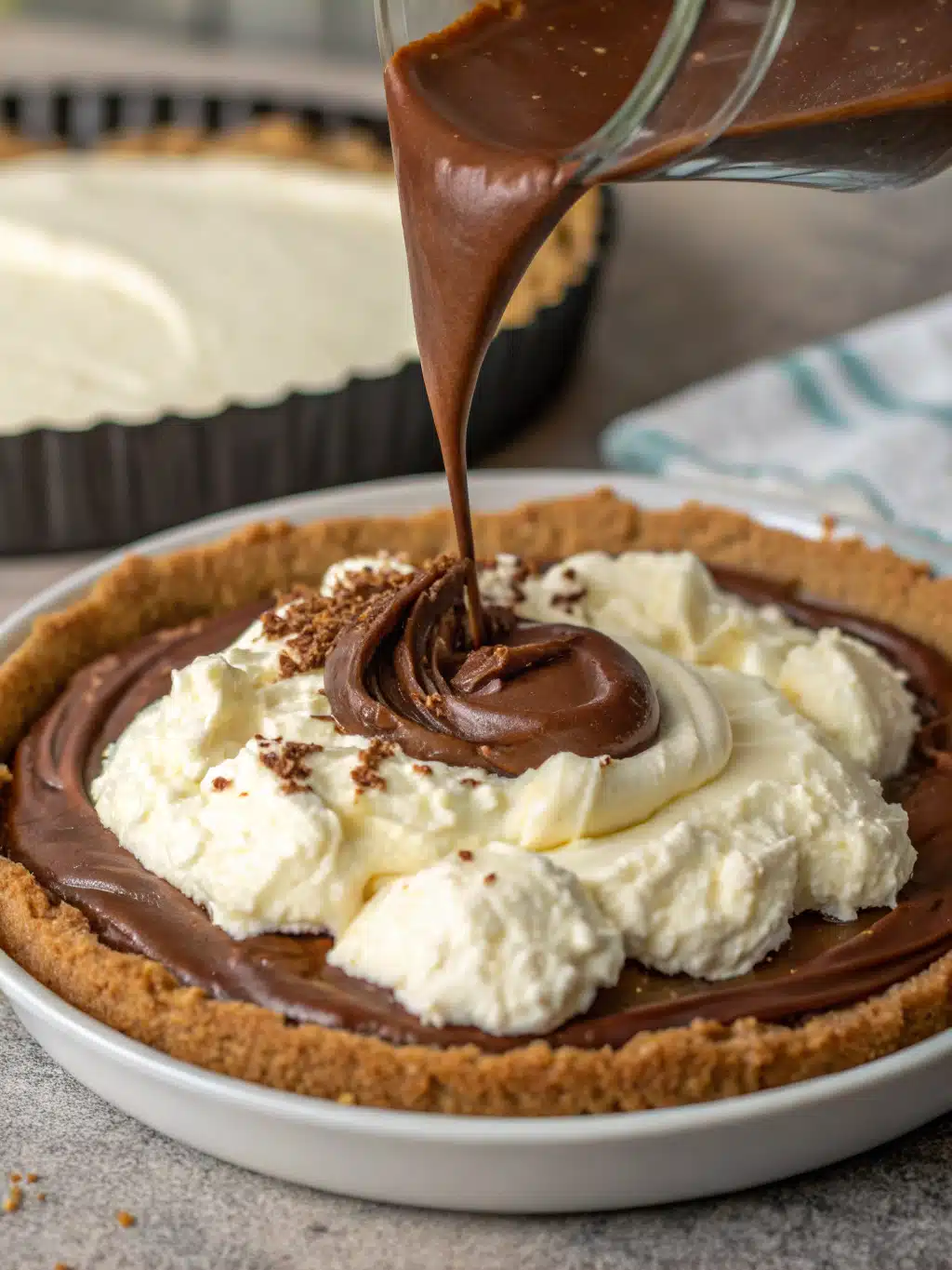 Chocolate Lasagna: 5-Layer No-Bake Dessert How-To! 3 Middle step image