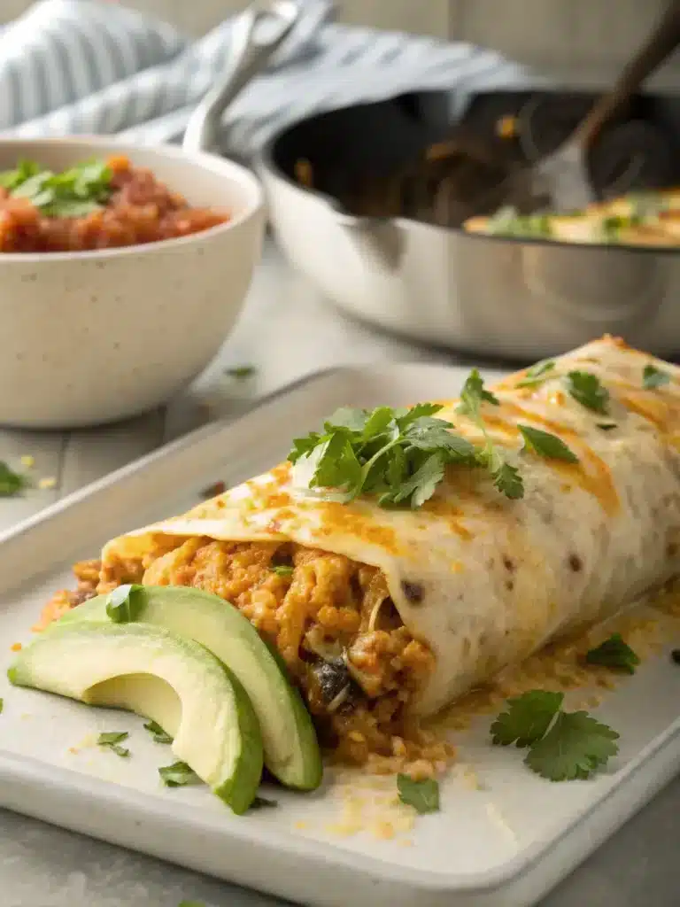 Cheesy Baked Burrito Rice