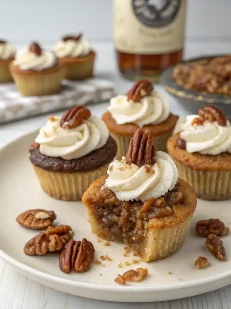 Boozy Pecan Pie Cupcakes: How to Make 12 Boozy Bites
