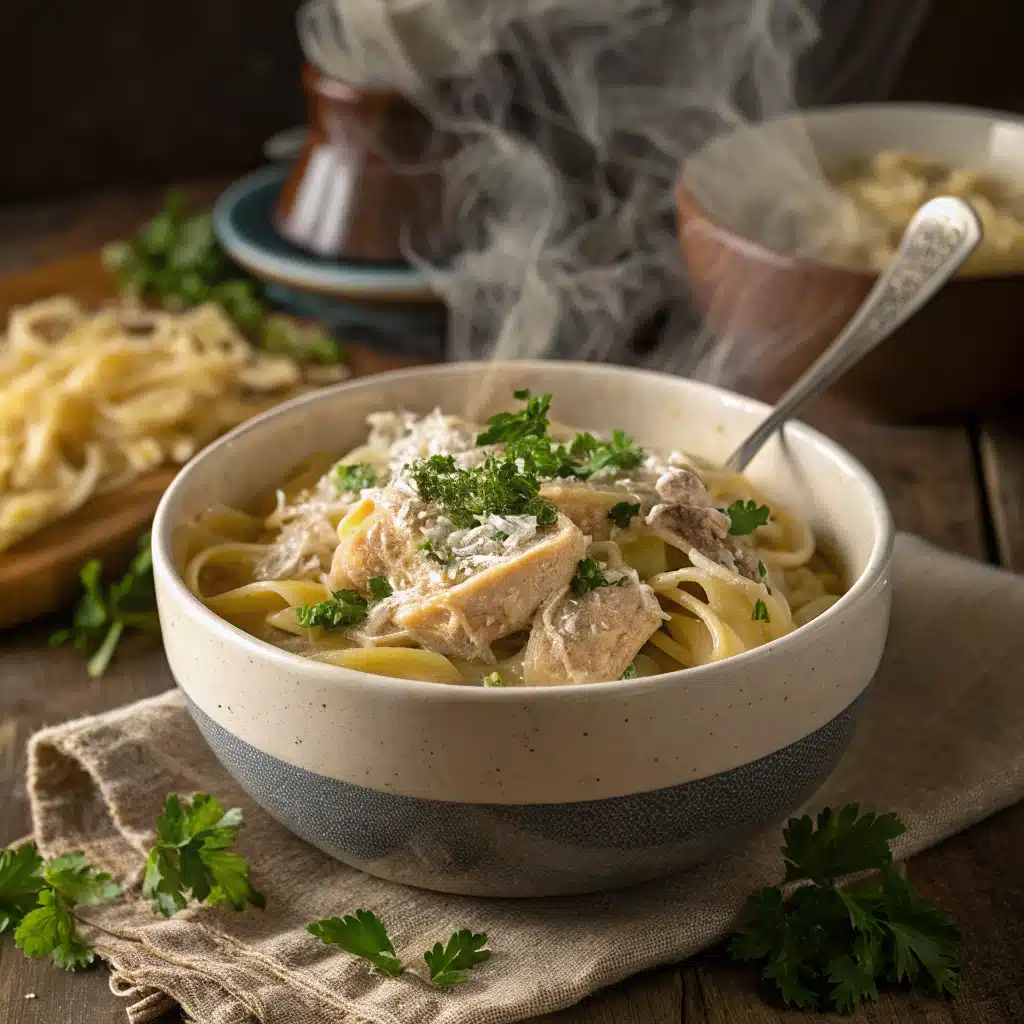 How to Make Crock Pot Chicken and Noodles 4 Final step image