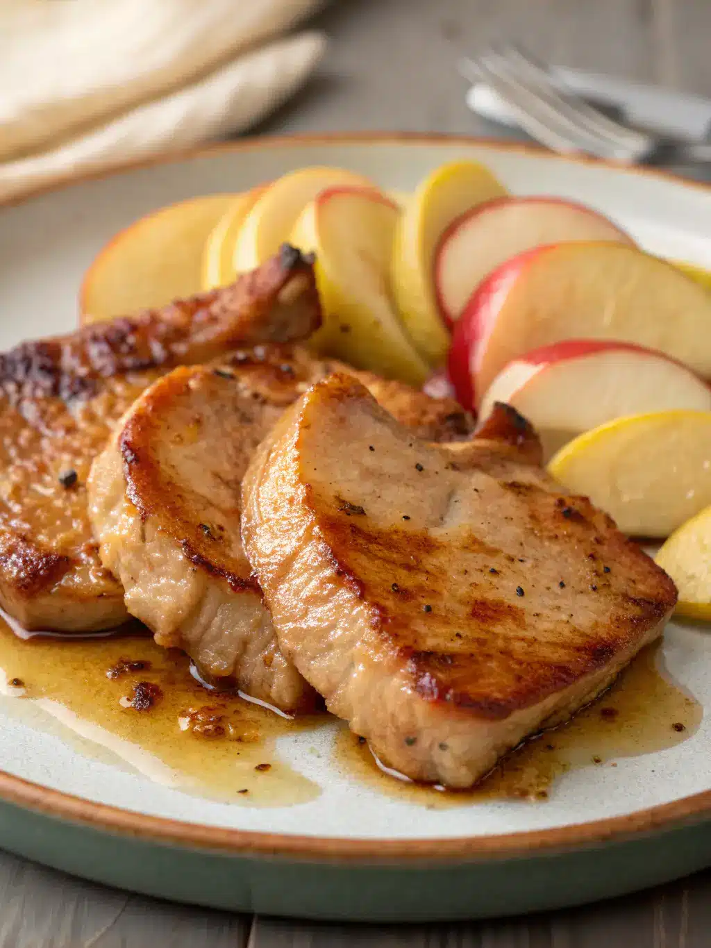 Struggling with dry pork chops? Our pork chops with apples recipe delivers tender meat and caramelized apples in 30 minutes. Try it tonight!