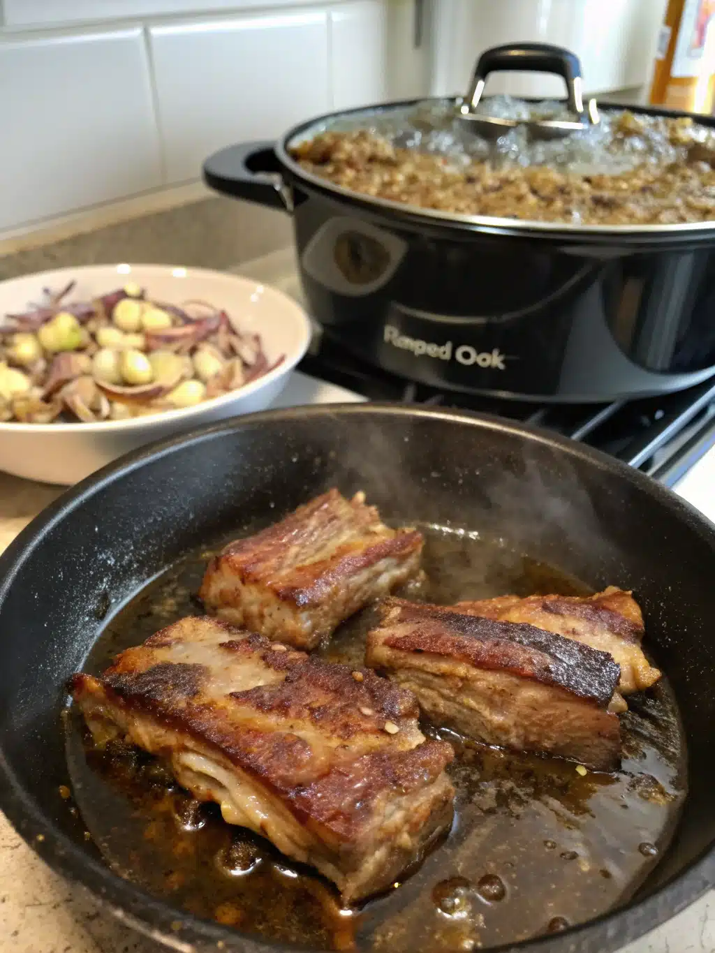 Slow Cook Country Style Ribs: 5 Easy Steps to Tender BBQ Bliss 3 Middle step image