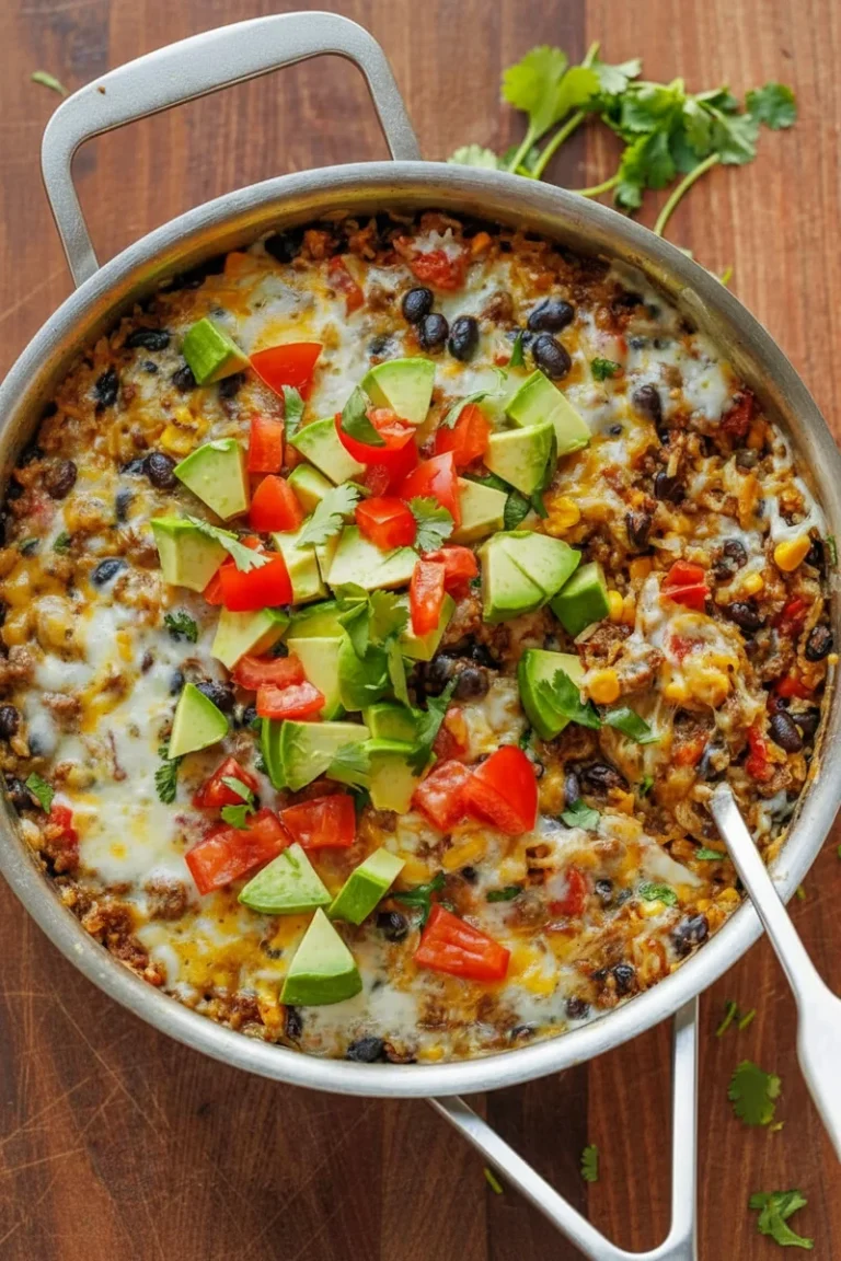 Mexican Beef and Rice Skillet