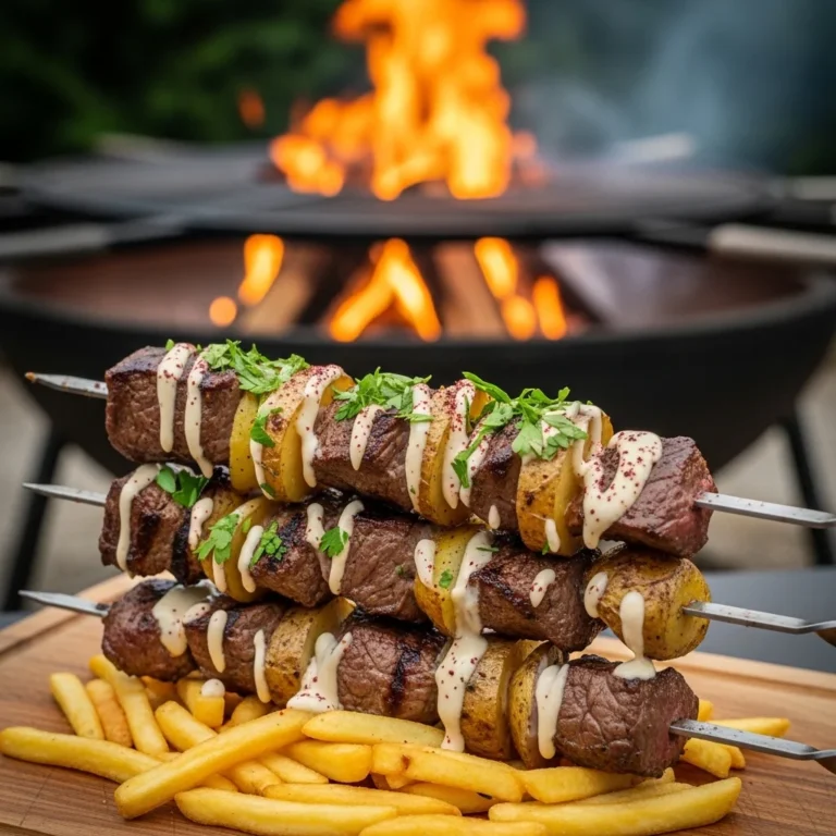 Grilled Tortilla Kebabs with Creamy Jalapeño Sauce