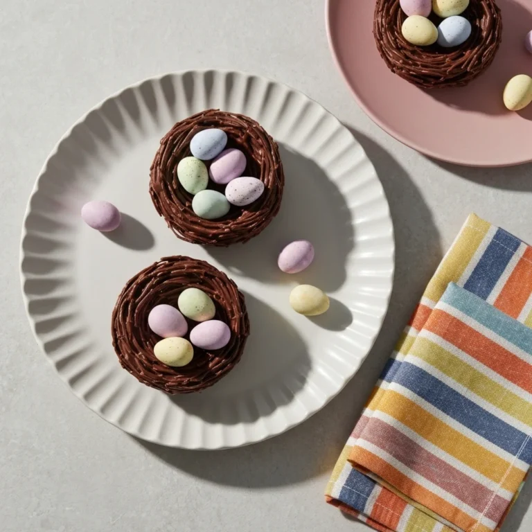 Chocolate Easter Egg Nests