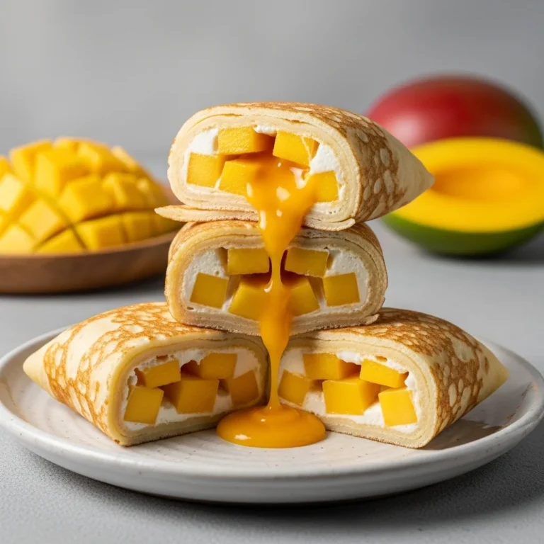 Summer Viral Mango Crepes with Coconut Cream
