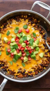 Mexican Beef and Rice Skillet