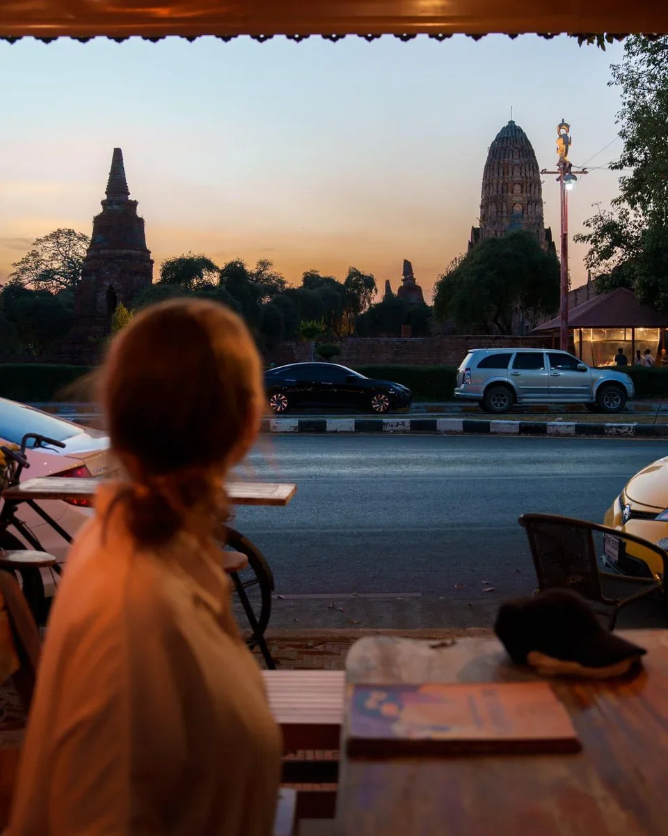 peaceful evening view of Wat Ratchaburana temple in Ayutthaya with soft lighting