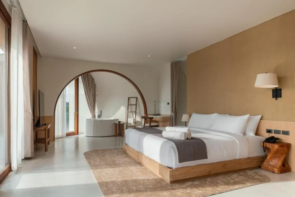 BAAT Boutique Hotel room with Thai-inspired design and warm earth tones