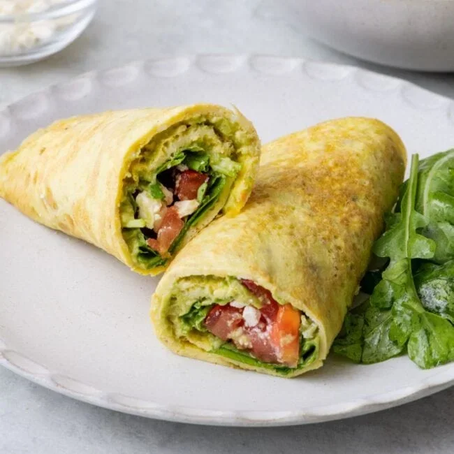 four different cottage cheese toast recipes including avocado