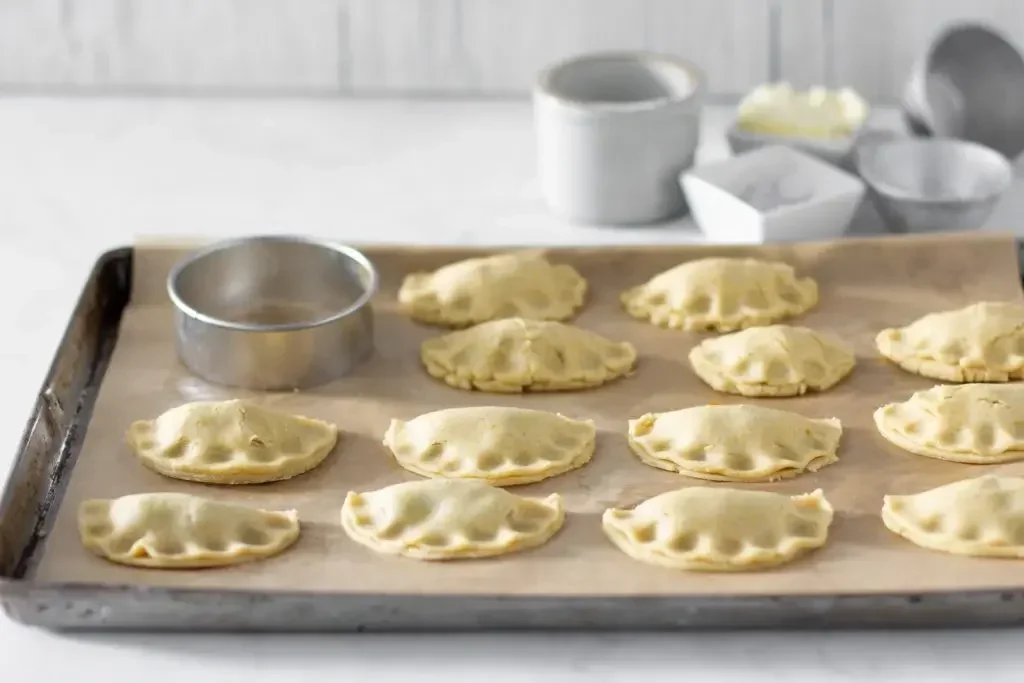 gluten-free date cookie dough with visible cornmeal texture before baking