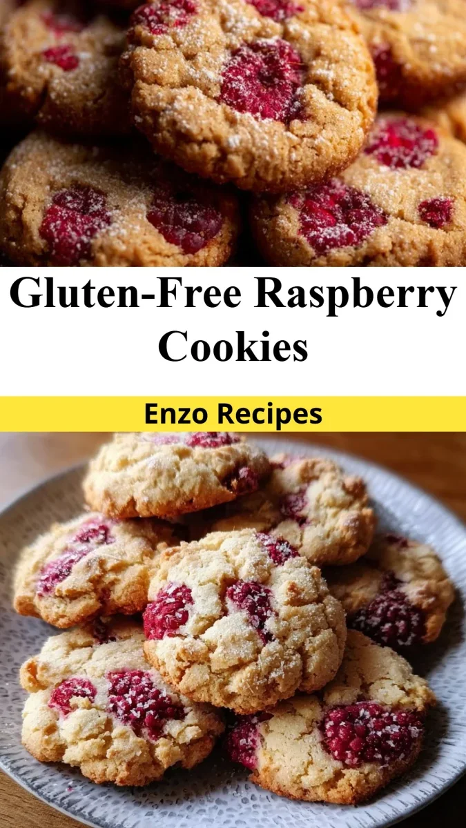 fresh baked gluten-free raspberry cookies on a cooling rack with white chocolate chips visible