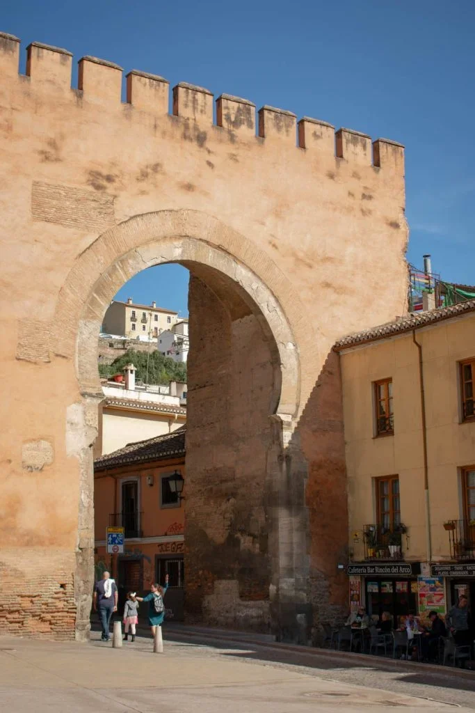 historic Calle Elvira street in Granada with traditional tea shops and artisan stalls