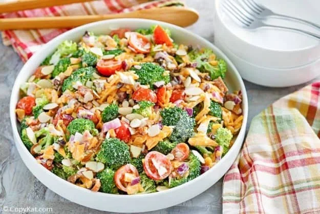 17 Spring Brunch Salads That Feel Fresh 11 Easy broccoli salad with crisp vegetables, bacon, and almonds in a creamy dressing
