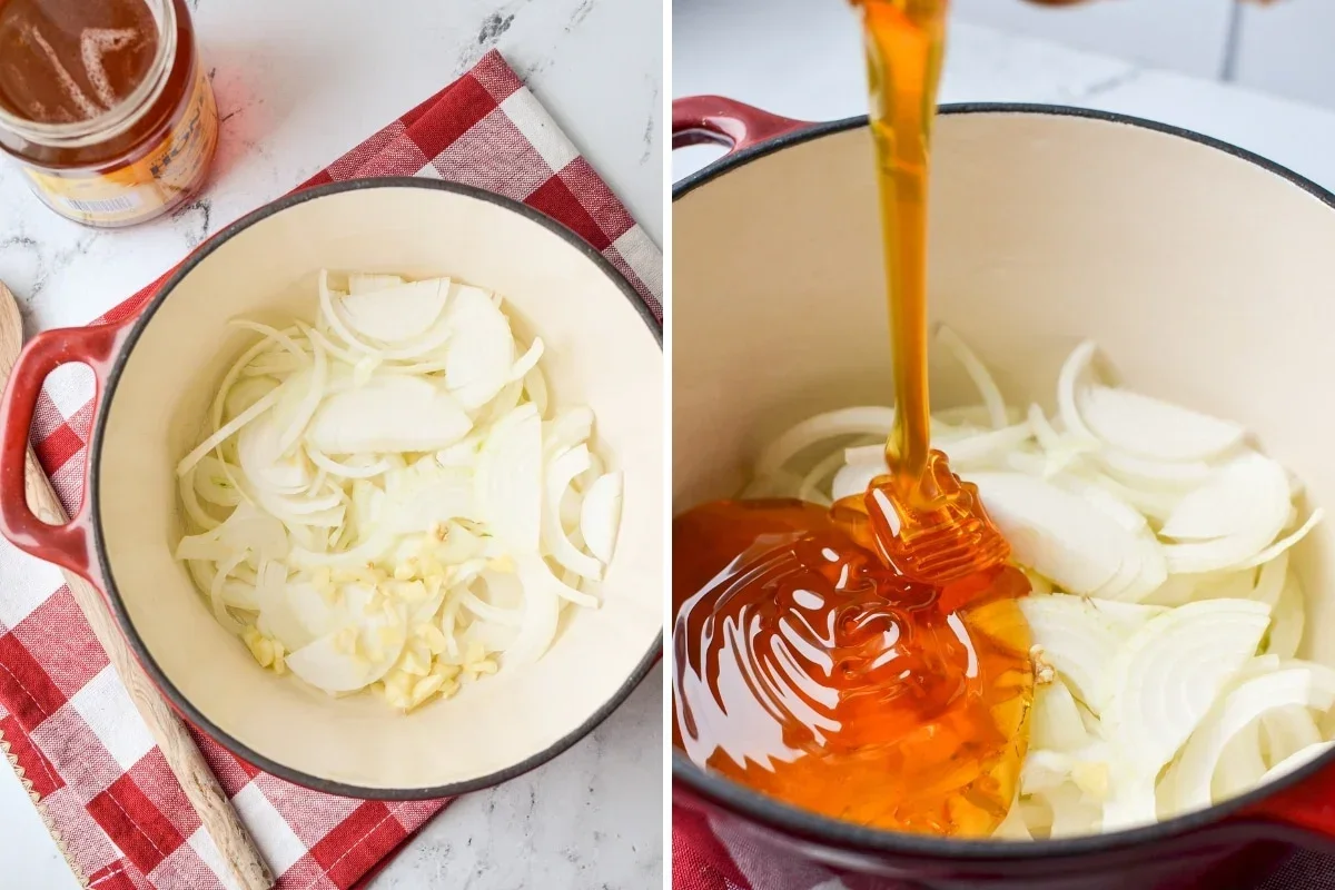 Easy Honey Onion Cough Syrup Recipe That Actually Works 3 thinly sliced onions covered in raw honey for homemade cough syrup