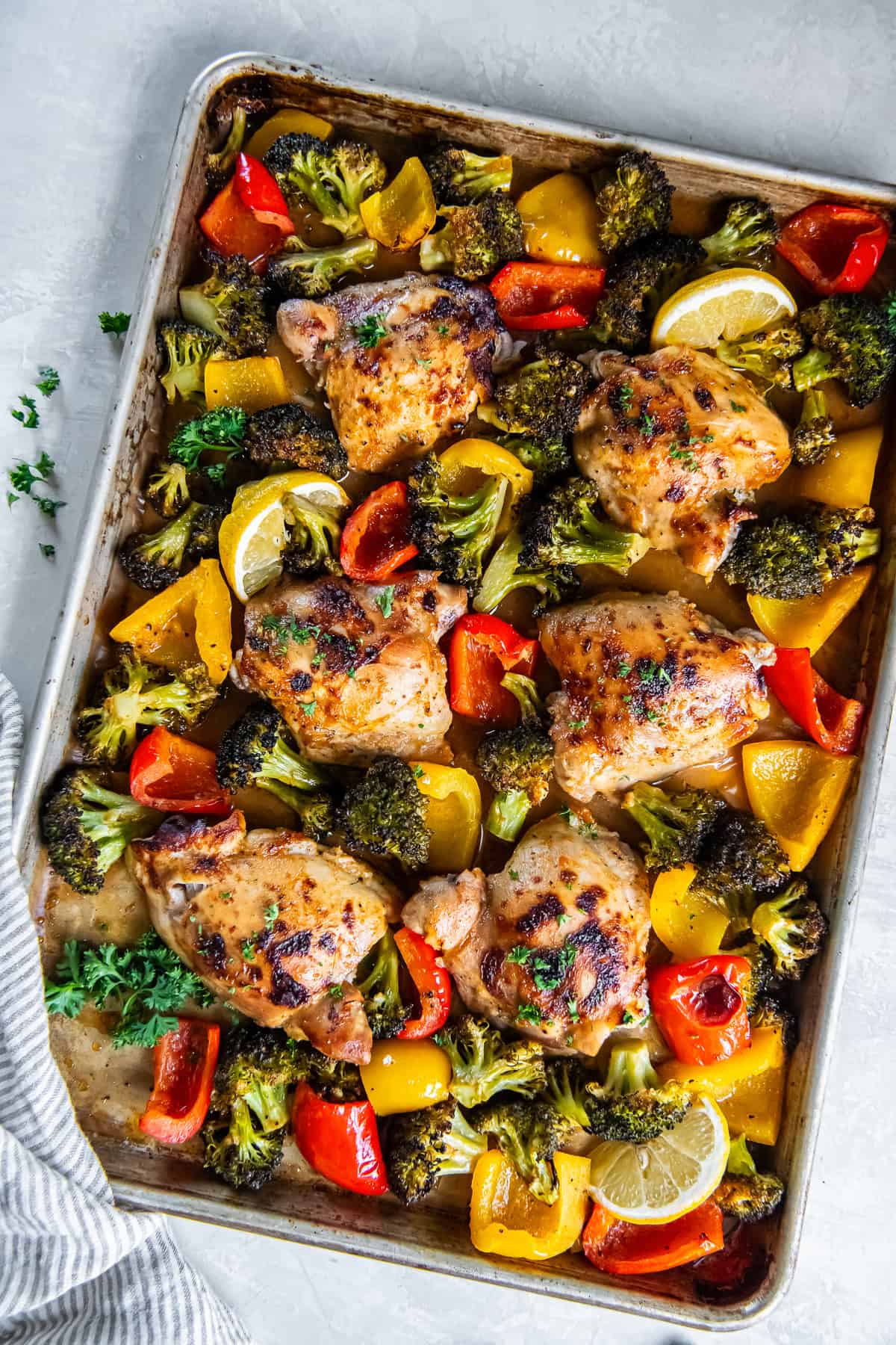 Easy Sheet Pan Honey Mustard Chicken Thighs with Roasted Veggies 1 sheet pan honey mustard chicken 31